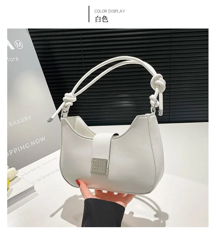 Premium Knot Handle Shoulder Bag for Women | Stylish PU Leather Handbag image 5