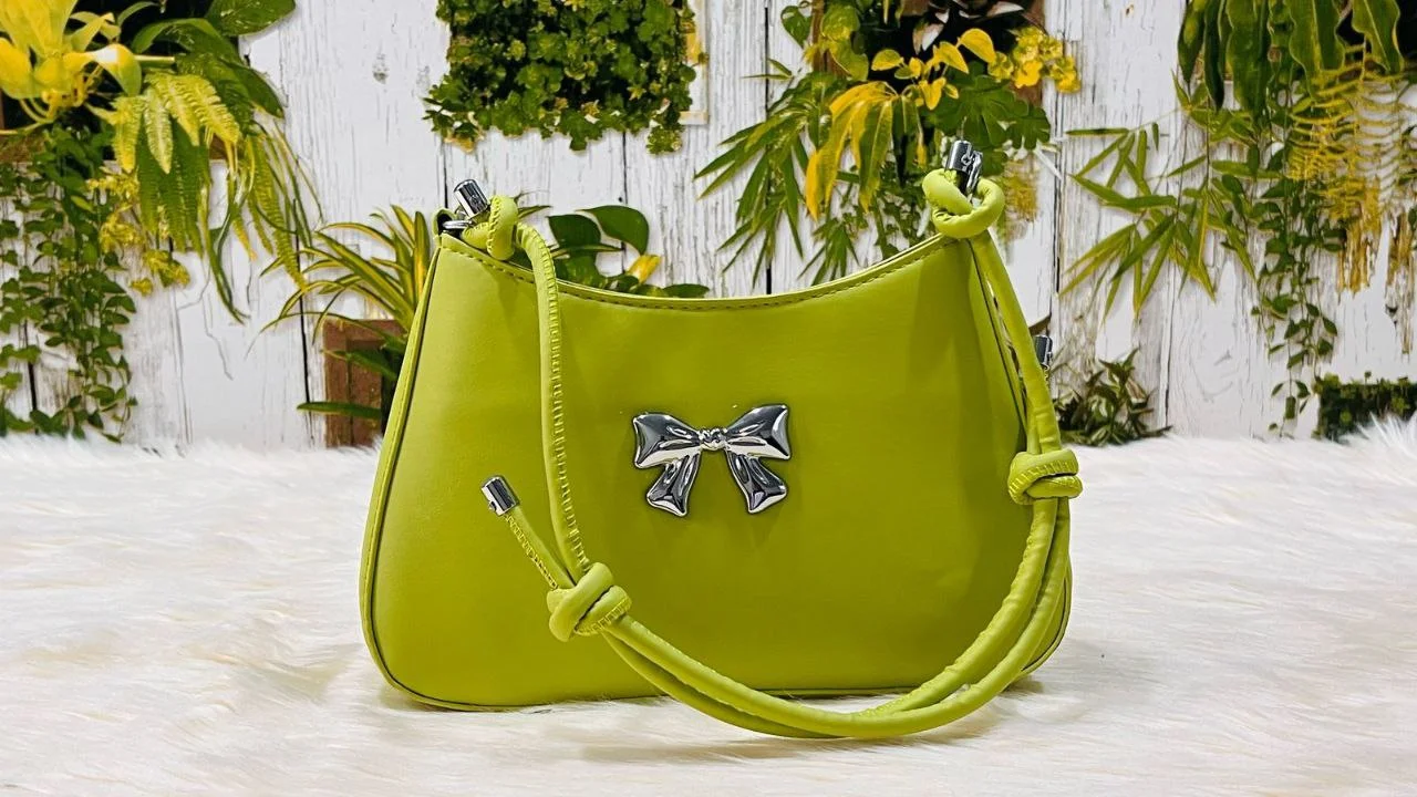 Cute Bow Mini Shoulder Bag for Women | Stylish PU Leather Handbag image 5