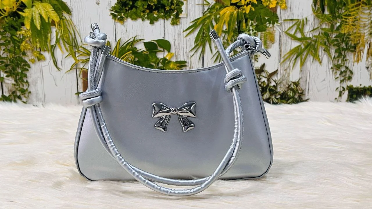 Cute Bow Mini Shoulder Bag for Women | Stylish PU Leather Handbag image 4