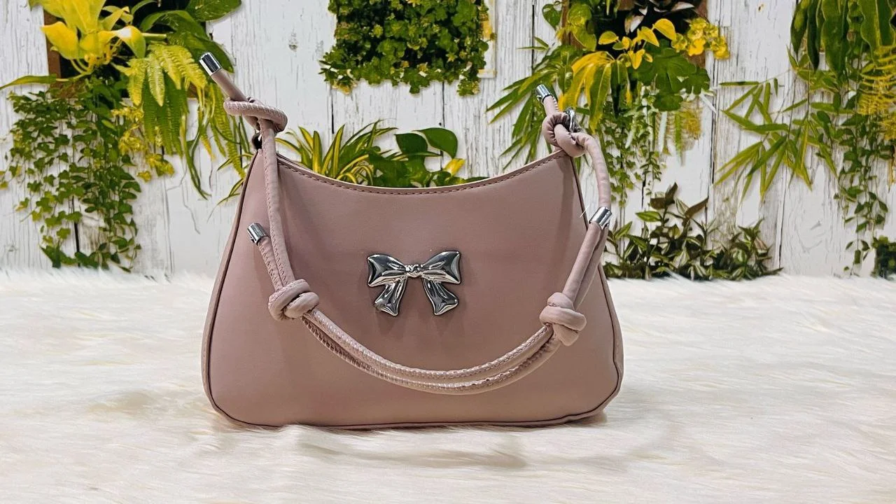 Cute Bow Mini Shoulder Bag for Women | Stylish PU Leather Handbag image 3
