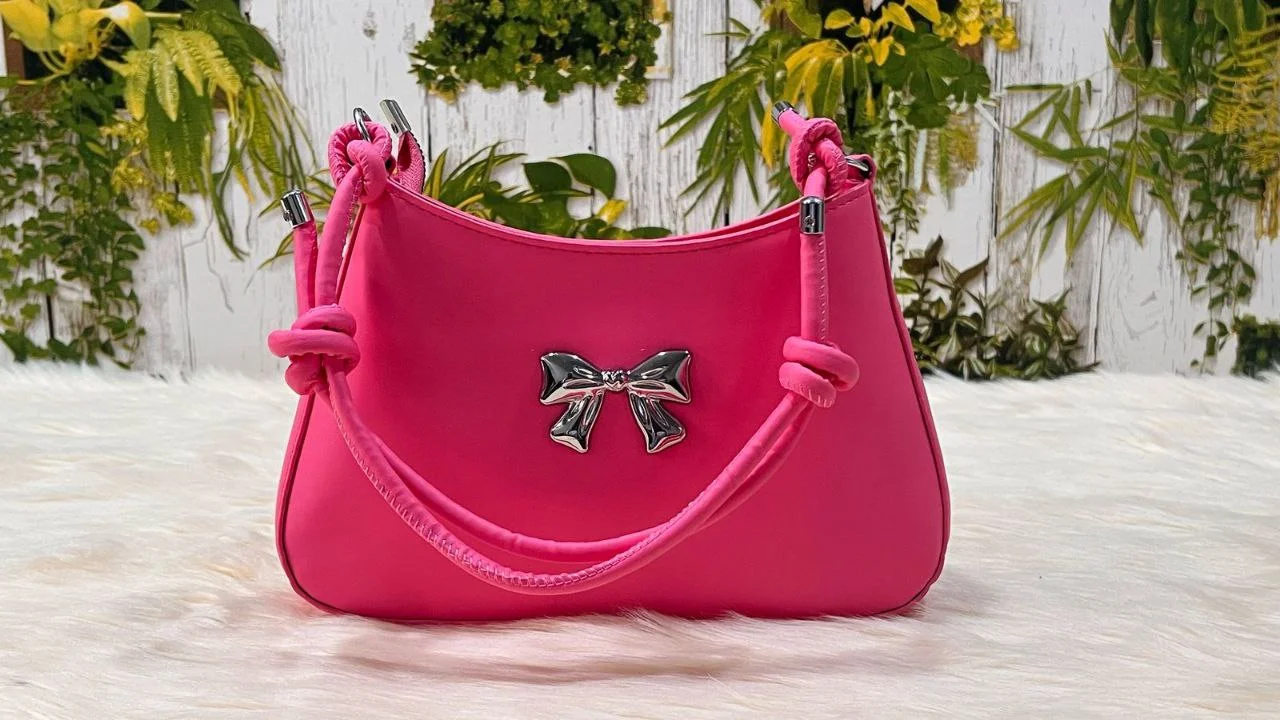 Cute Bow Mini Shoulder Bag for Women | Stylish PU Leather Handbag image 2