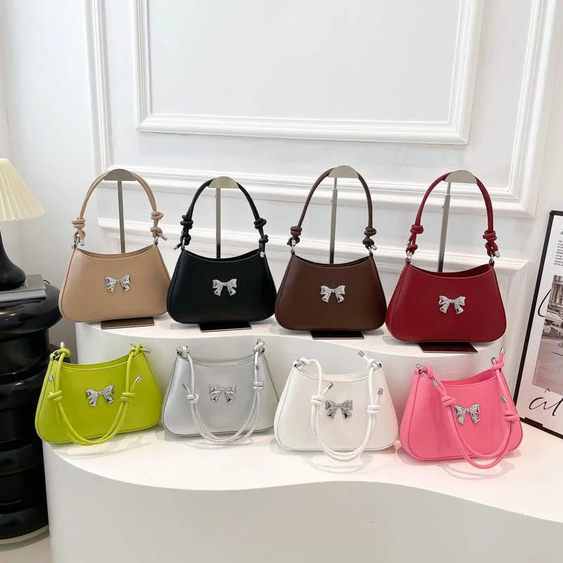 Cute Bow Mini Shoulder Bag for Women | Stylish PU Leather Handbag