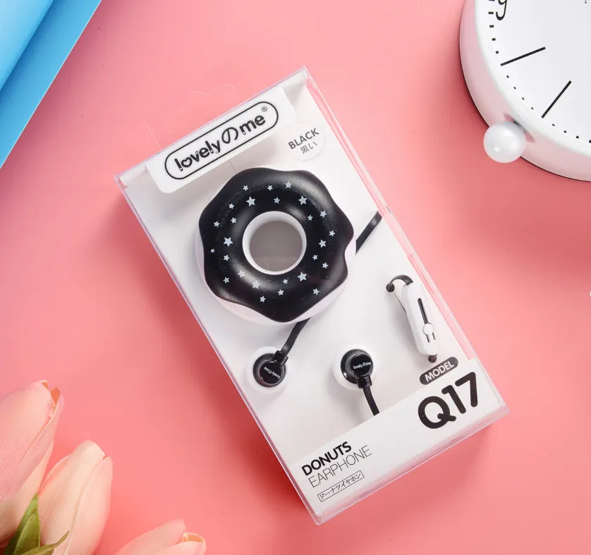 Q17 Donuts Wired Earphone with Mic | Cute Stereo Earphones image 2