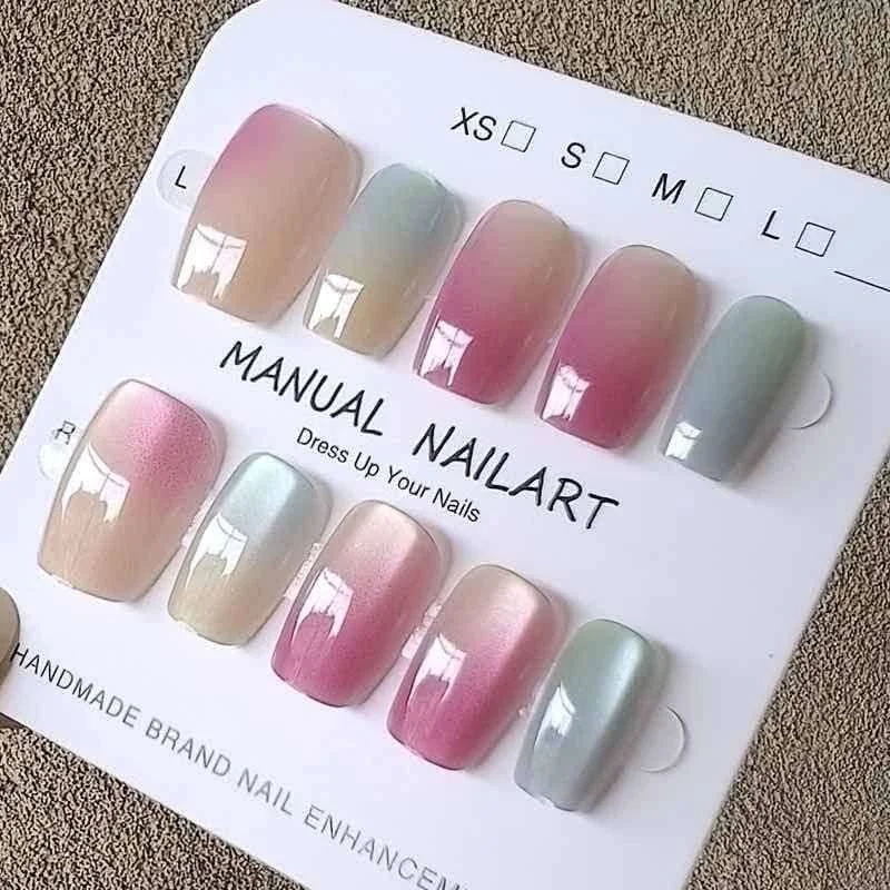 Gradient Press On Nails | Reusable Ombre Fake Nail Set