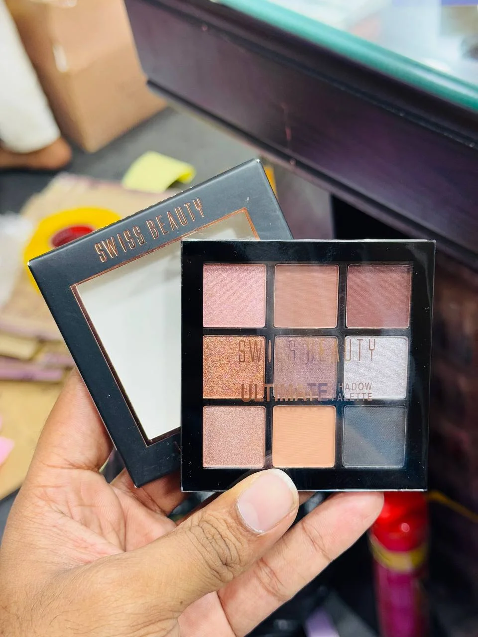 Swiss Beauty 9 Color Eyeshadow Palette | Matte & Shimmer Eye Makeup image 2
