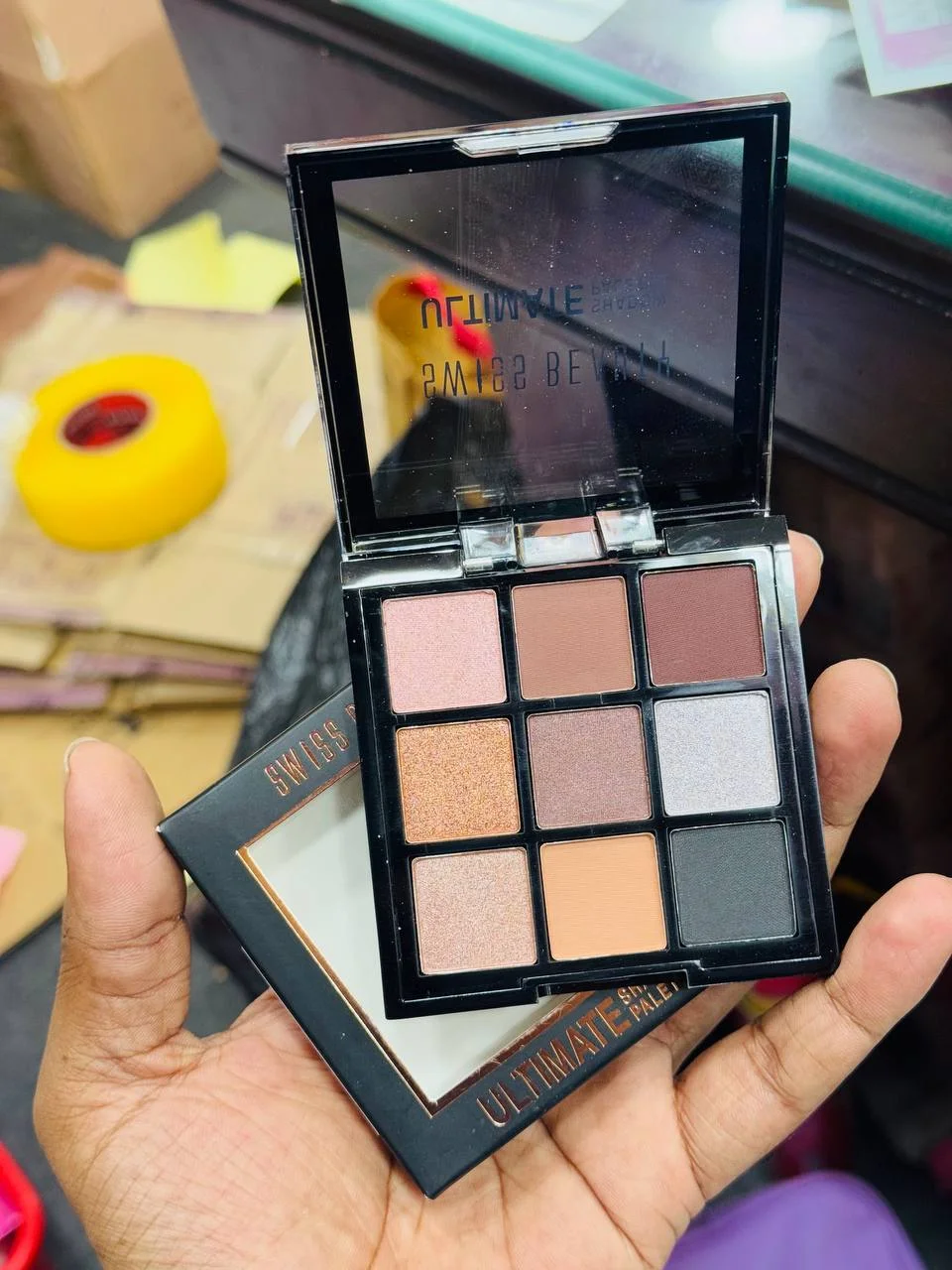 Swiss Beauty 9 Color Eyeshadow Palette | Matte & Shimmer Eye Makeup image 3