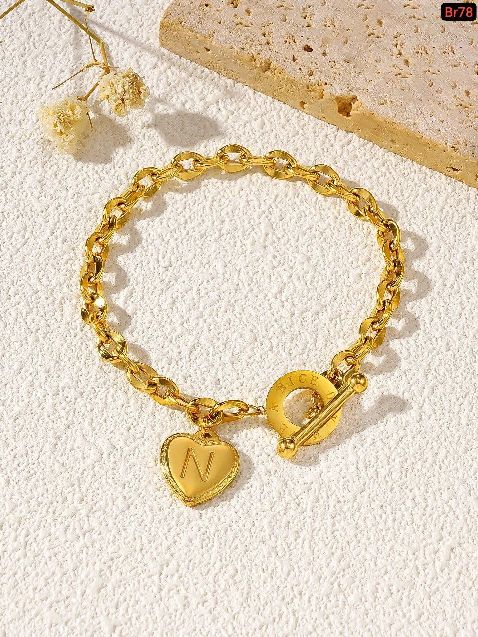 Stainless steel letter bracelet image 4