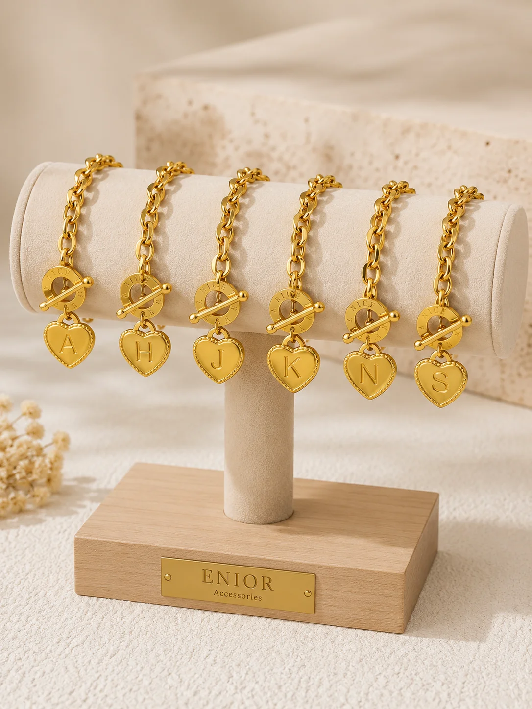 Stainless steel letter bracelet