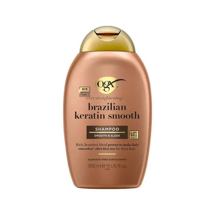 OGX Brazilian Keratin Smooth Shampoo – Frizz Control & Smoothing Shampoo (385ml) image 2