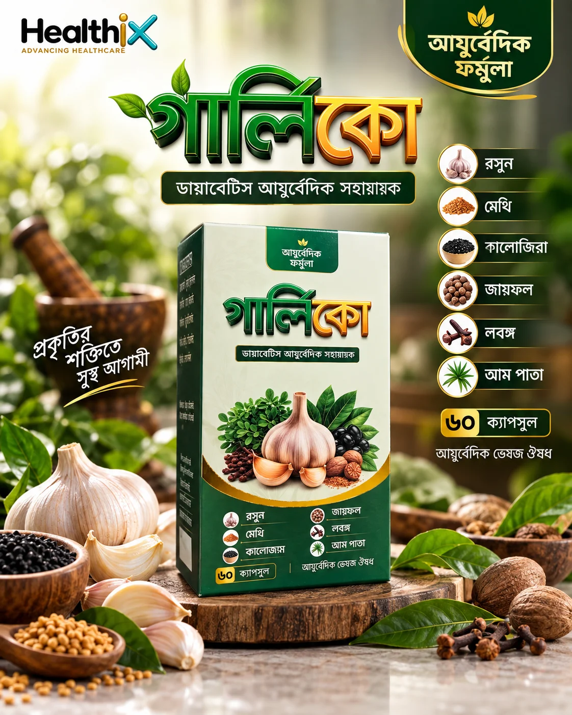 𝗚𝗮𝗿𝗹𝗶𝗖𝗼 ( গার্লিকো )  - 60pcs Capsule