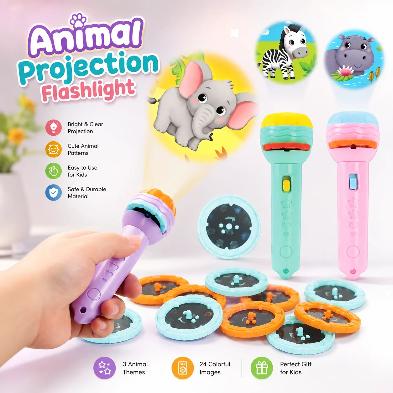 Animal Projection Flashlight Toy