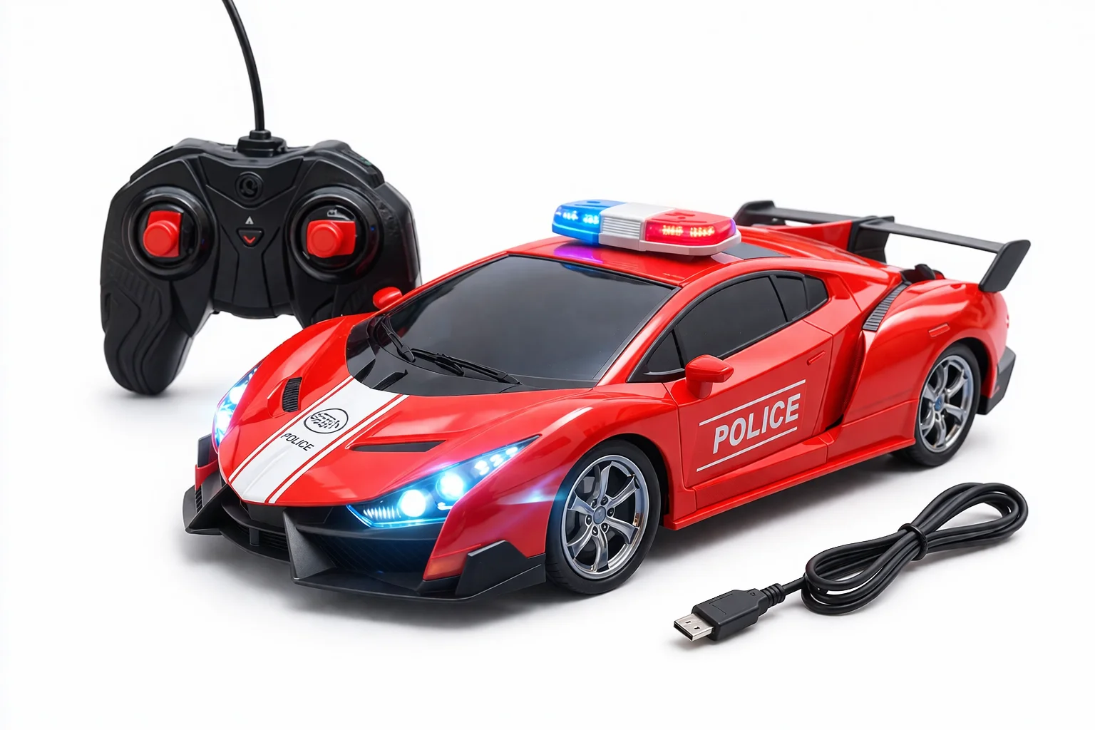 Model 111 Rechargeable Remote Control Police Ferrari Sports Car For Kids.