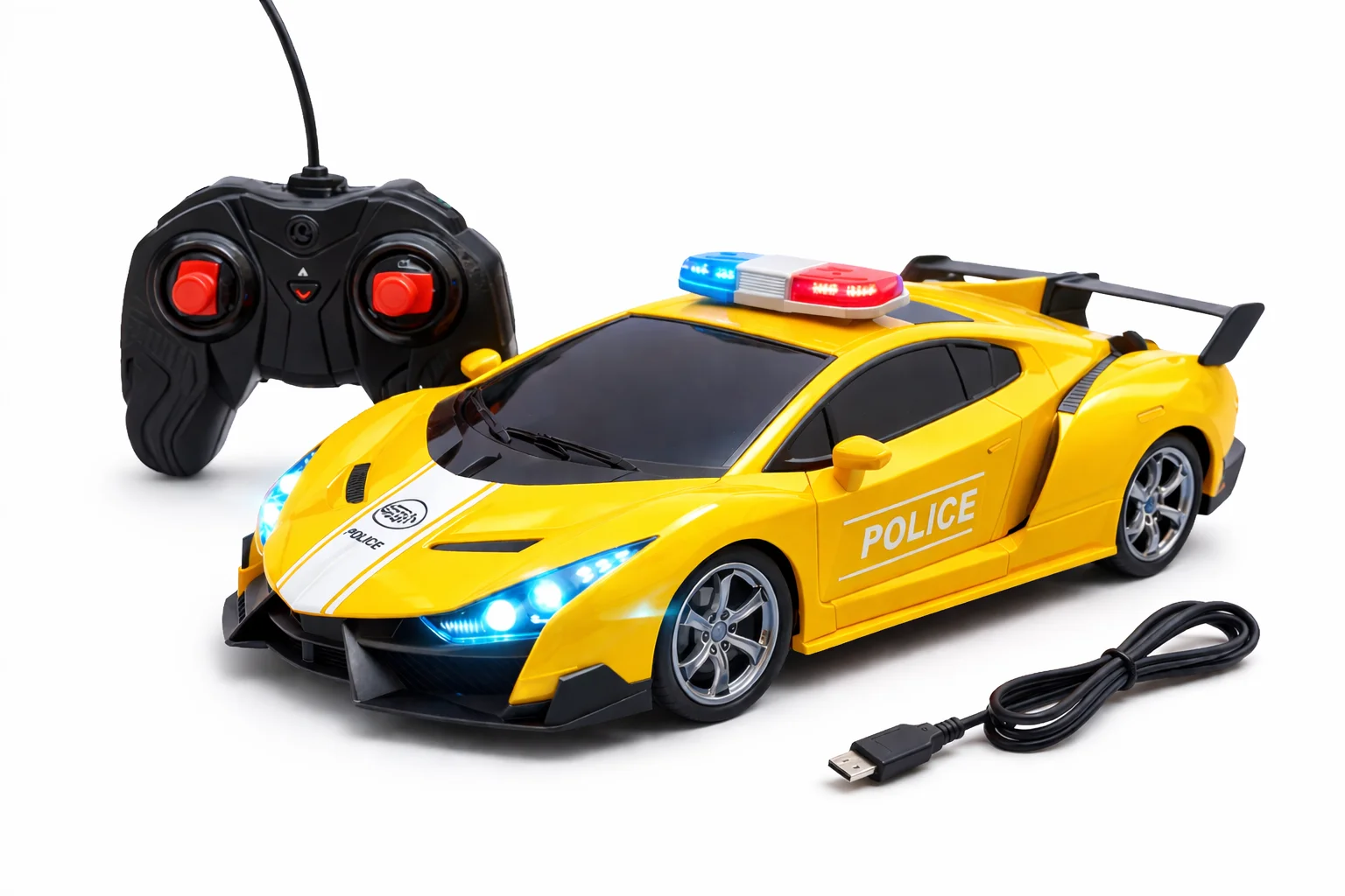 Model 111 Rechargeable Remote Control Police Ferrari Sports Car For Kids.