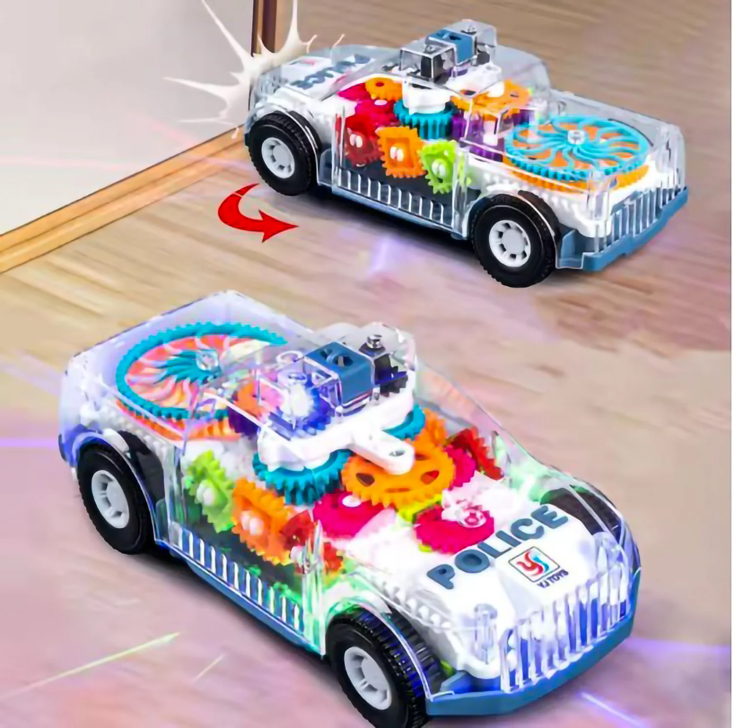 1125. Concept Transparent Gear police car Car - With Free 3p Bettary