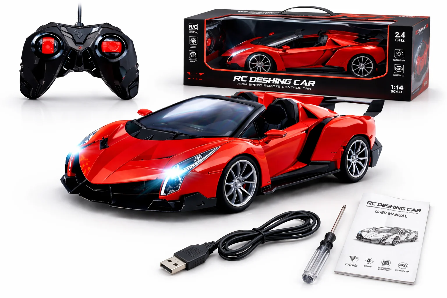 113. 1:16 XF-Emulation Model Rechargeable Remote Control RC Car for Kids