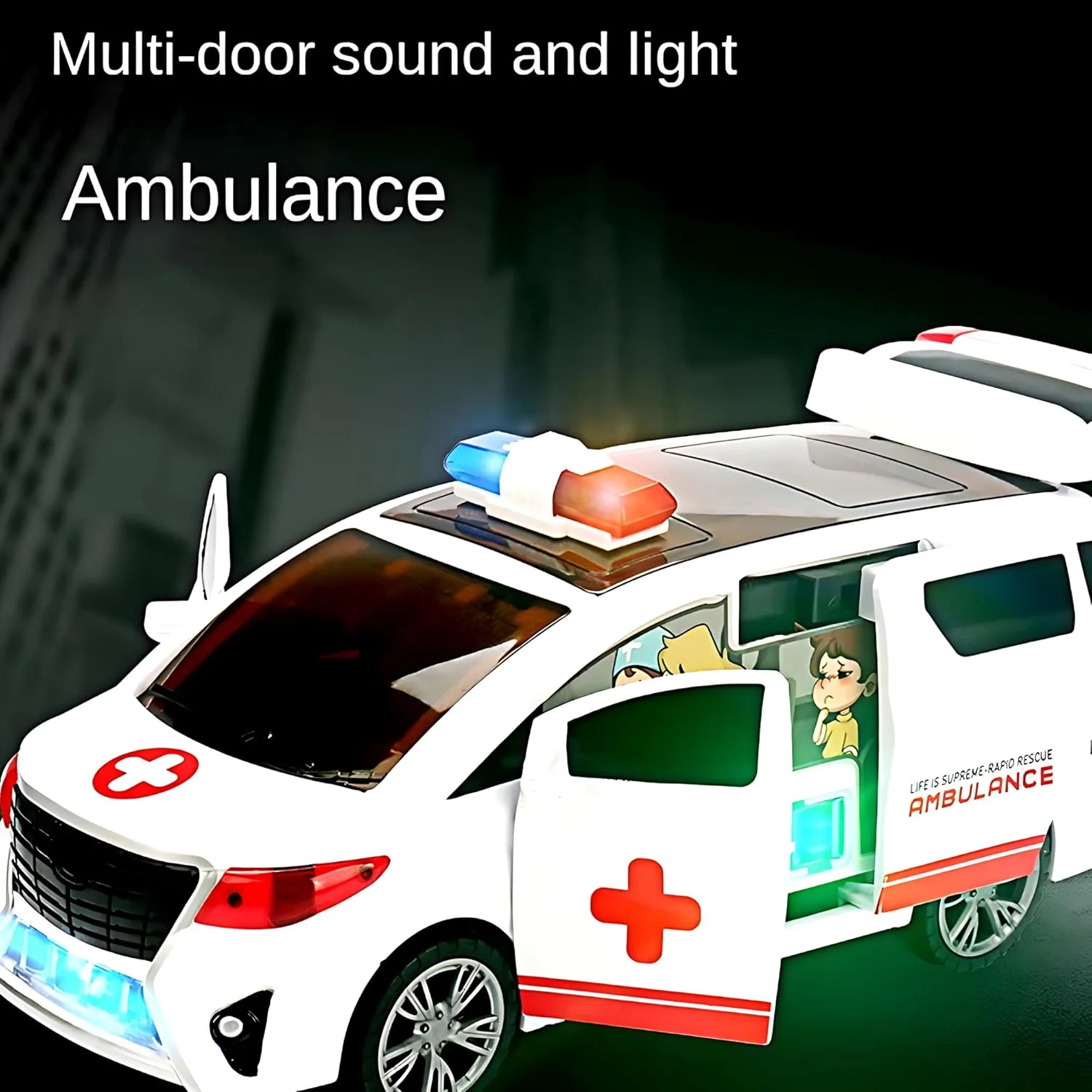 114. Electric Light & Sound Ambulance Toy Car