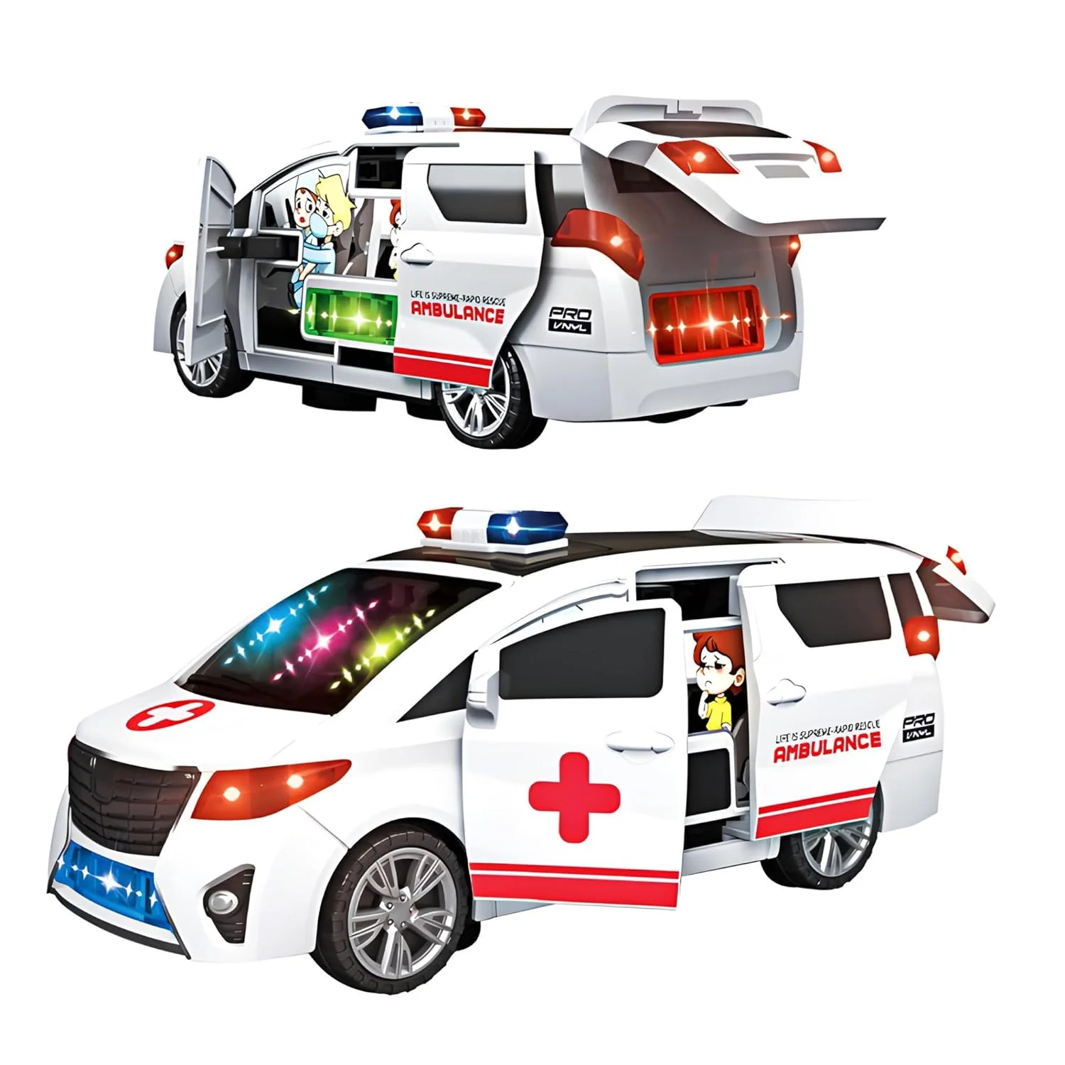 114. Electric Light & Sound Ambulance Toy Car