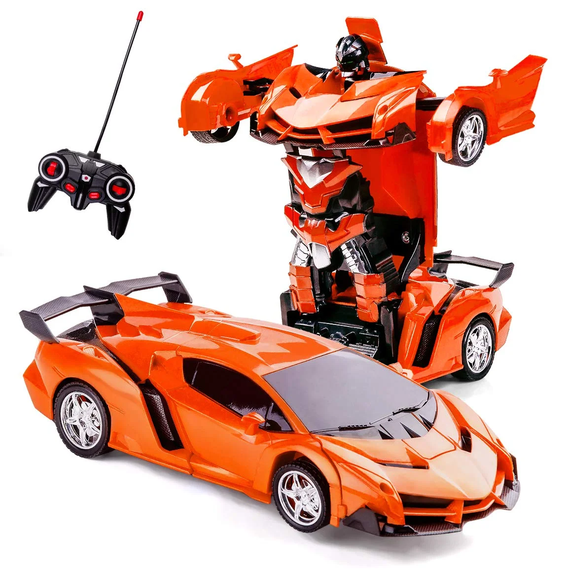 1153. 2-In-1 Transforming RC Robot Sports Car – Remote Control Auto Transformation Toy