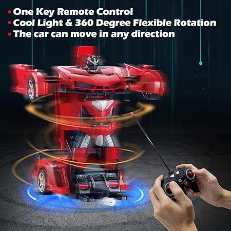1153. 2-In-1 Transforming RC Robot Sports Car – Remote Control Auto Transformation Toy