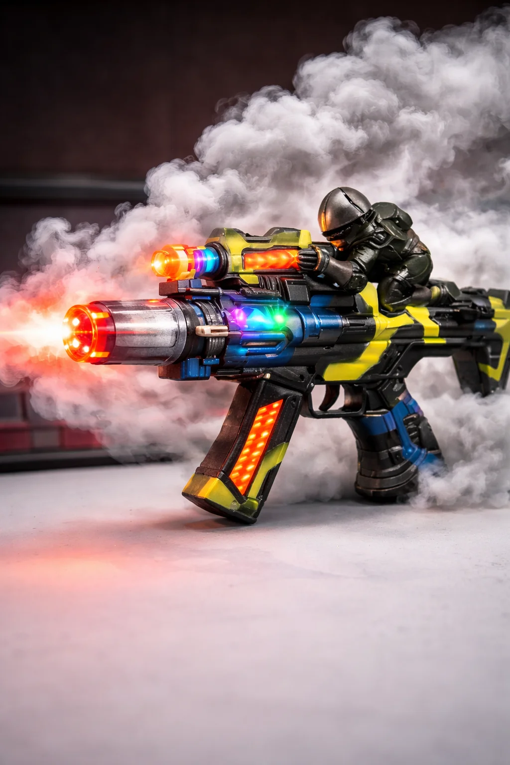 225. Smoke AK-47 Style Toy Gun With Music & Lighting