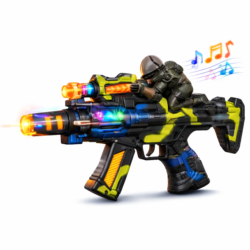 227. AK-47 Style Toy Gun With Music & Lighting