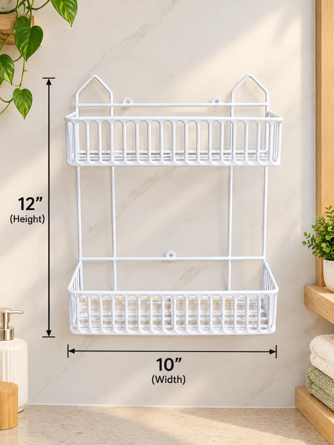 2 pcs Kitchen Spice Rack Combo – Wall & Counter Organizer - (775)