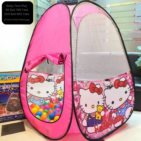 444. Big size Play Tent House for kids with Colorful Balls - 50pcs