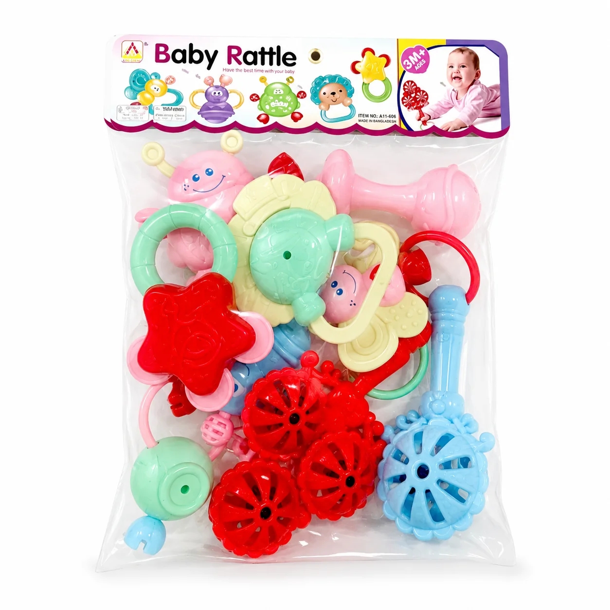 336. Baby Rattle Toy Set - 9pcs