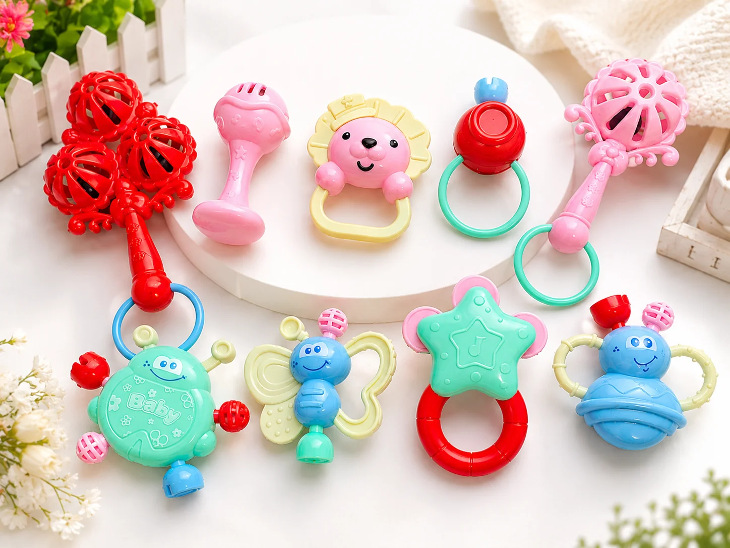 336. Baby Rattle Toy Set - 9pcs
