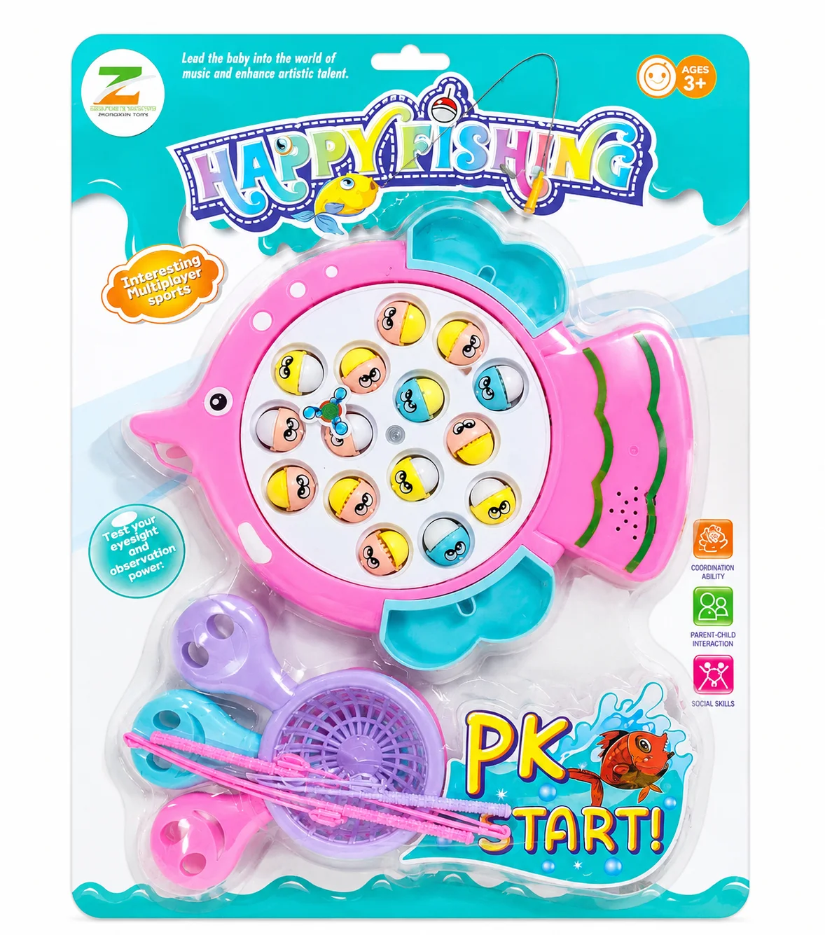 3P Bucket Happy Fishing Electric Toy Set for Kids