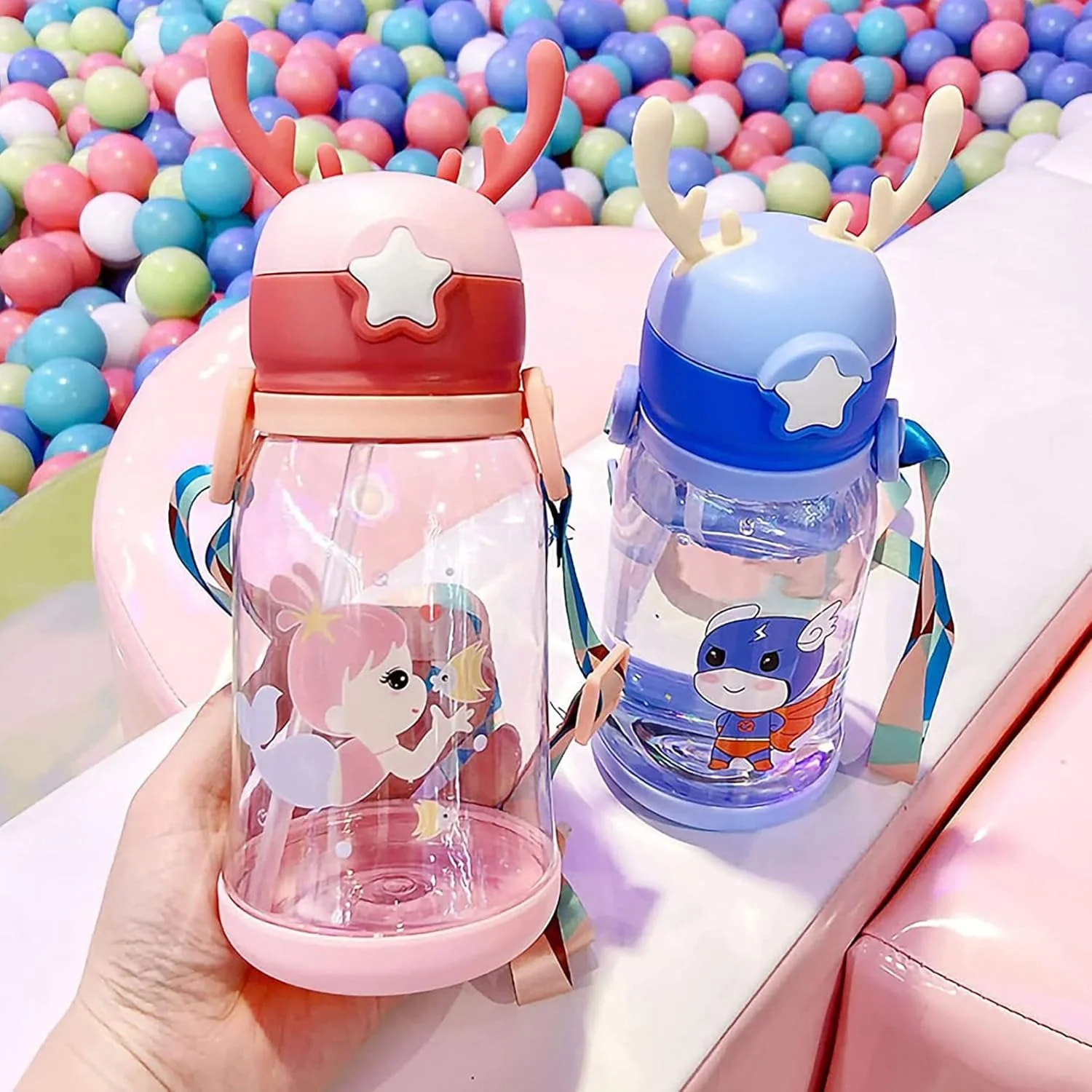 449. Cute Deer Kids Water Bottle - 500ml