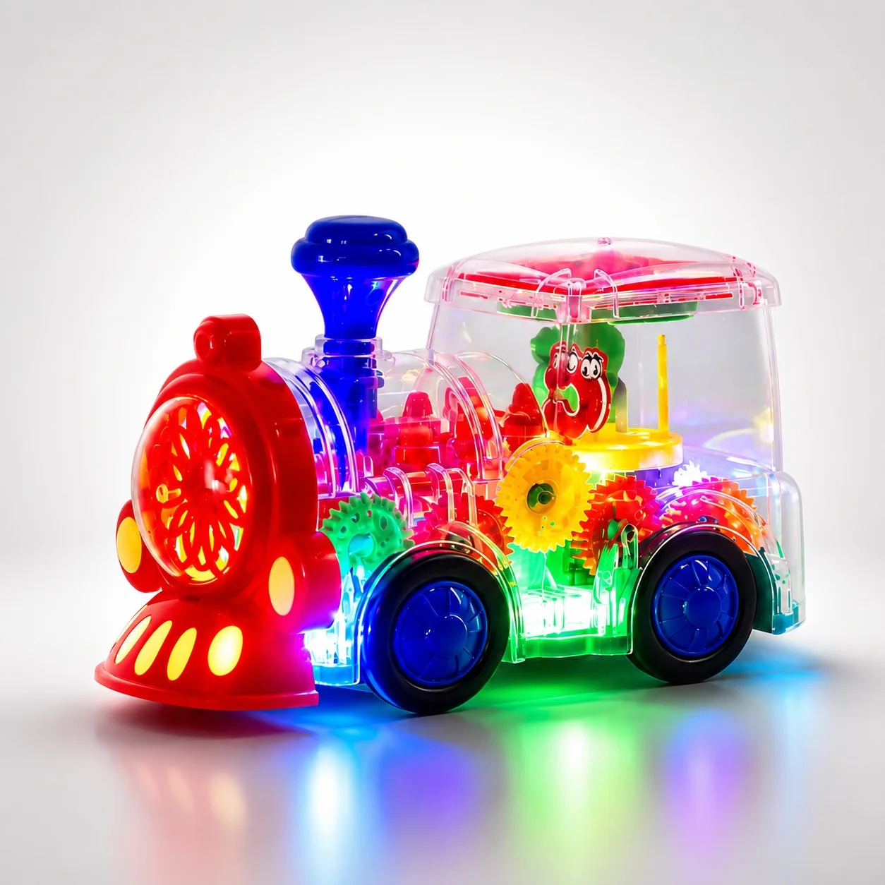 Colorful Transparent Gear Train Toy