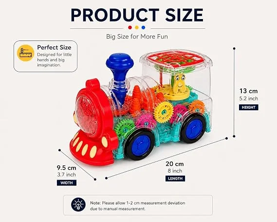 Colorful Transparent Gear Train Toy