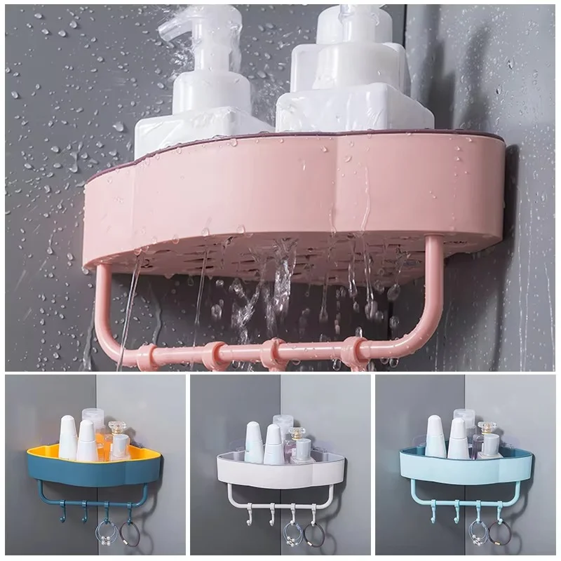 Plastic self adhesive with mini hanger bathroom and kitchen corner