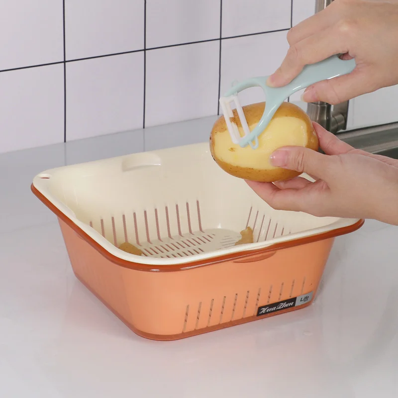 1.1 litre L0363A Multi functional basket box with lid for cups plates vegetables – fruits basket, drainage basket for cleaning food