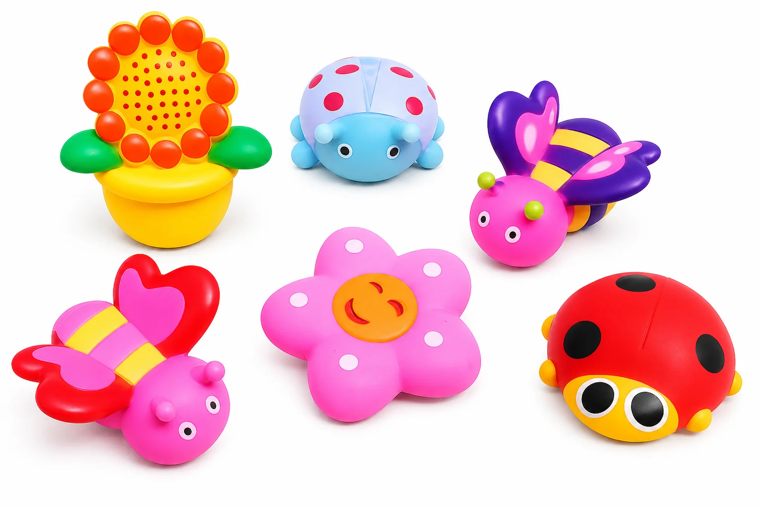 Soft Silicone Squeeze Toy Set for Kids (6PCS)