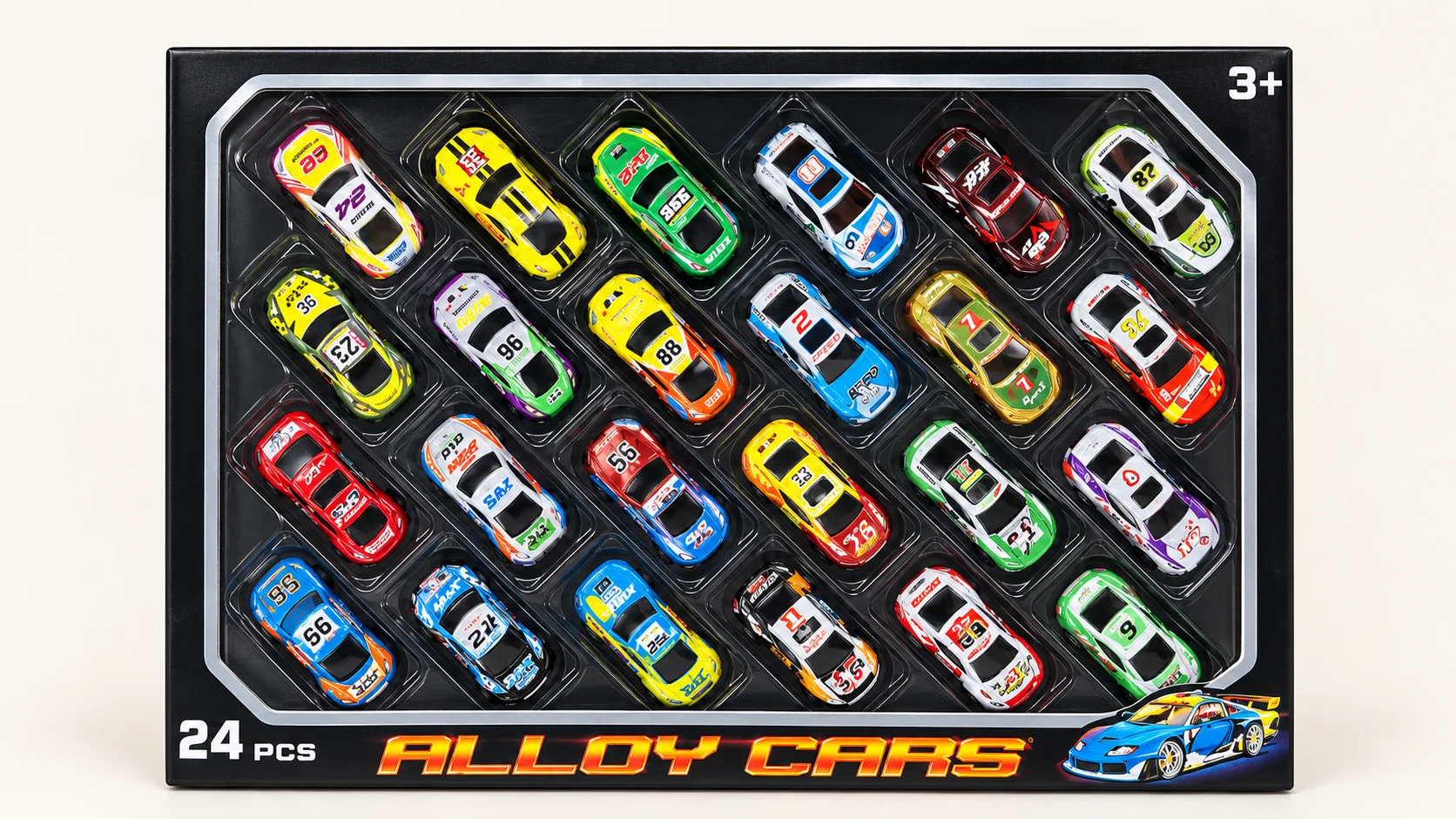 24 PCS Alloy Racing Cars Toy Set