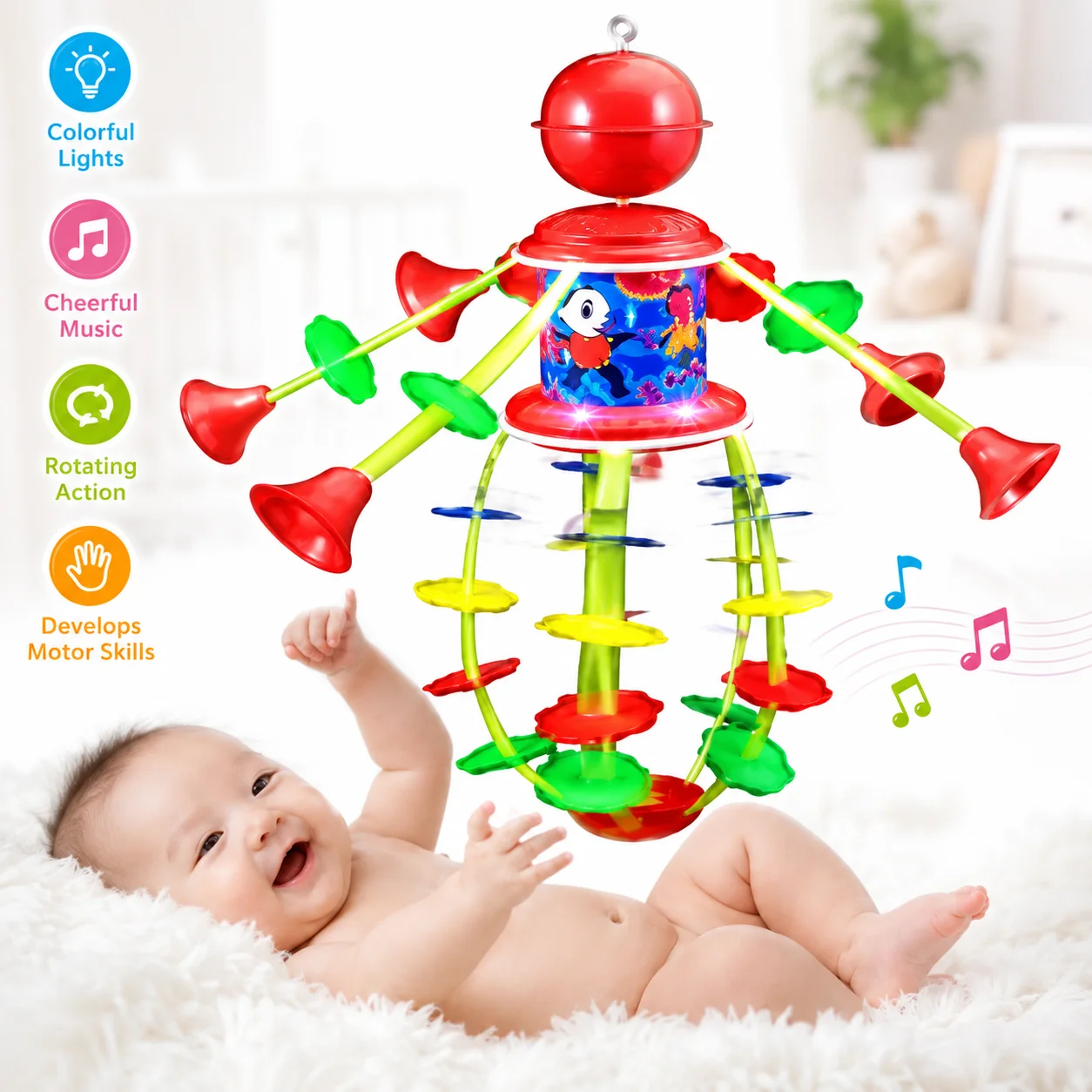 Baby Hanging Musical Crib Mobile Toy