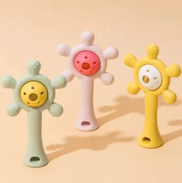 Baby Silicone Button Teether Toy - 1pcs