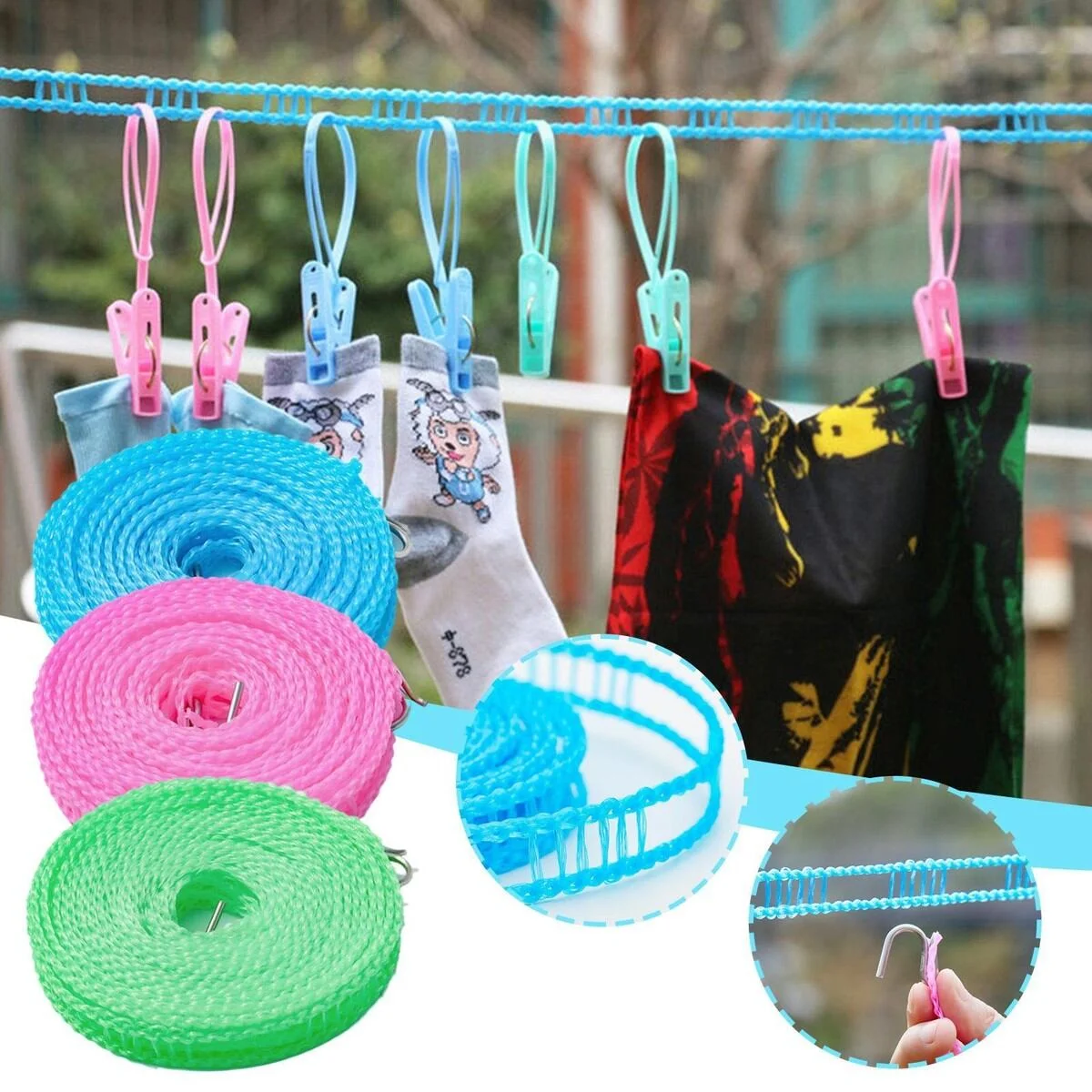 5 meter clothline rope portable