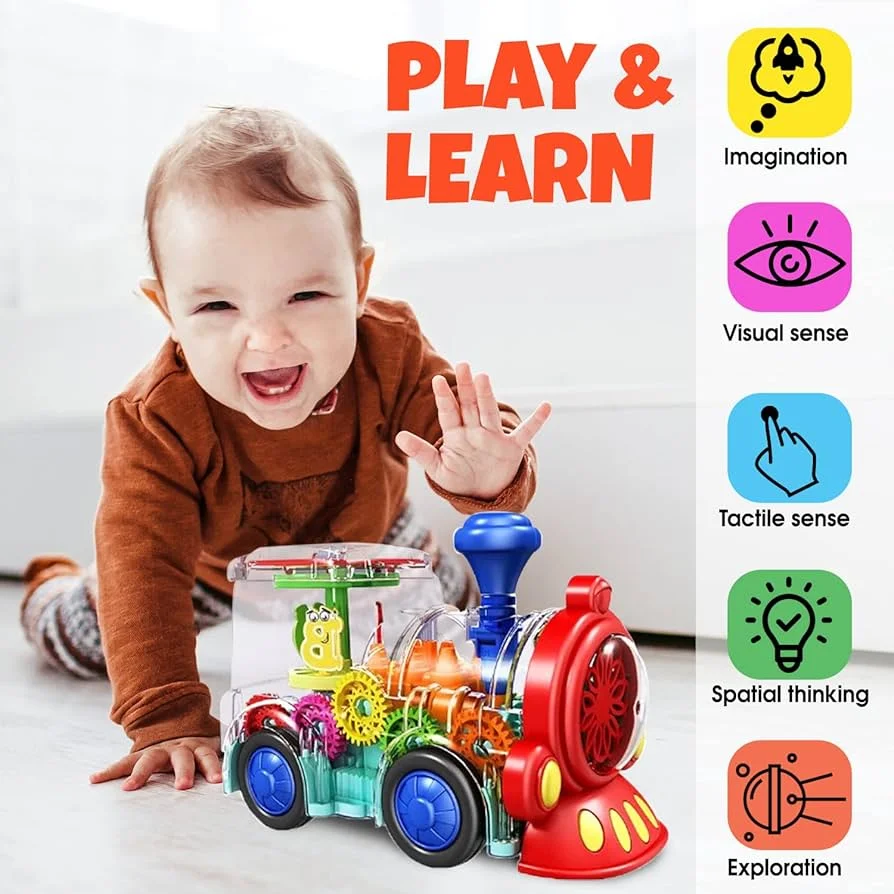 Colorful Transparent Gear Train Toy