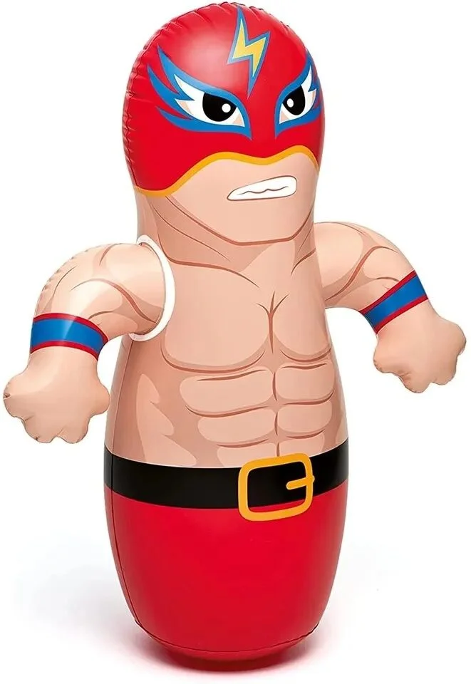 3359. Super Hero Inflatable Punching Bag Toy for Kids - With pumper .