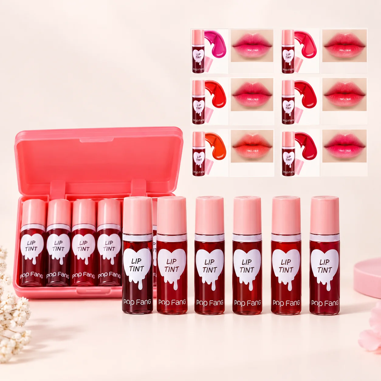 Heng Fang Lip Tint 6 piece set for beauty