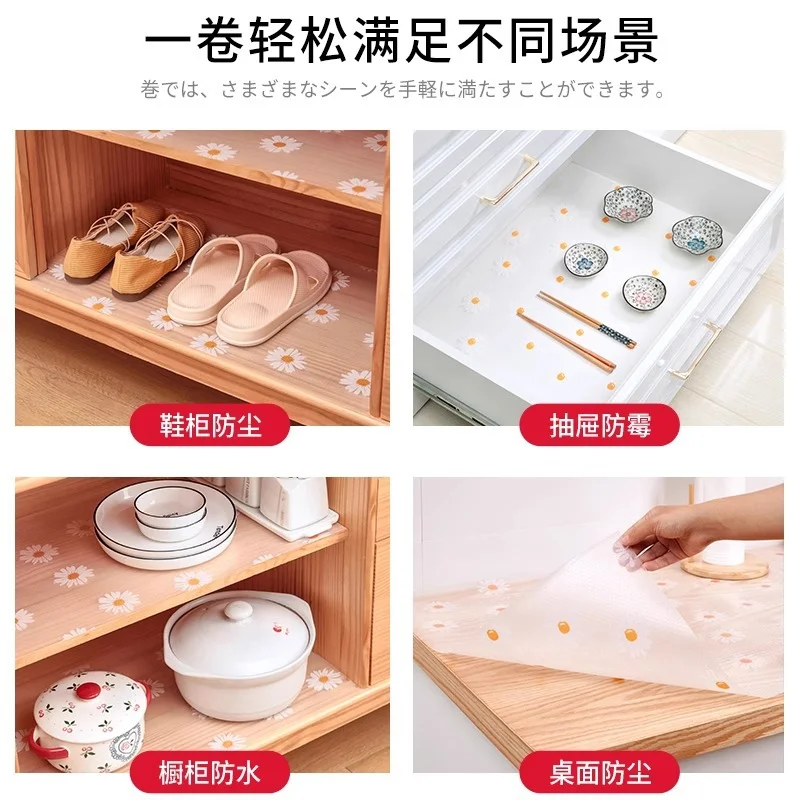 Waterproof Drawer Shelf Protector Mat Easy to Cut Kitchen Storage pad - 45x100cm
