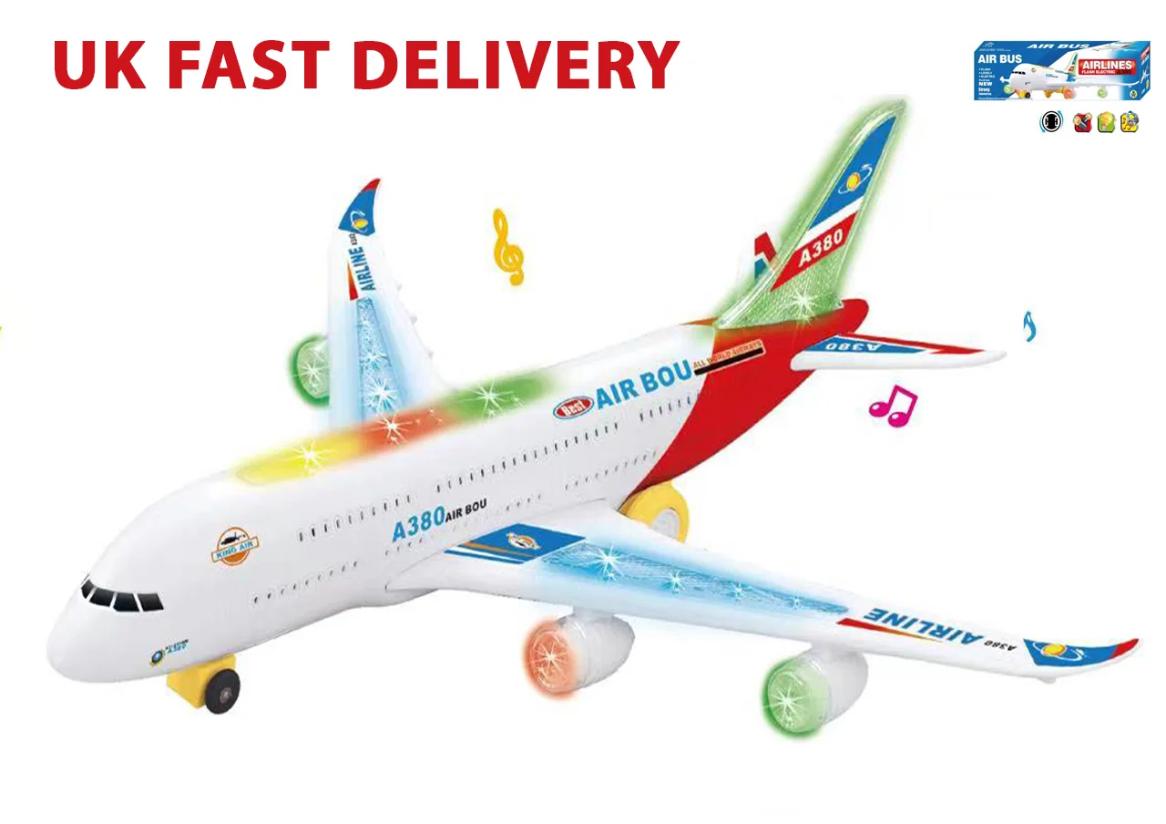 High Speed Auto Rotate Airplane – AirBus A380 Toy