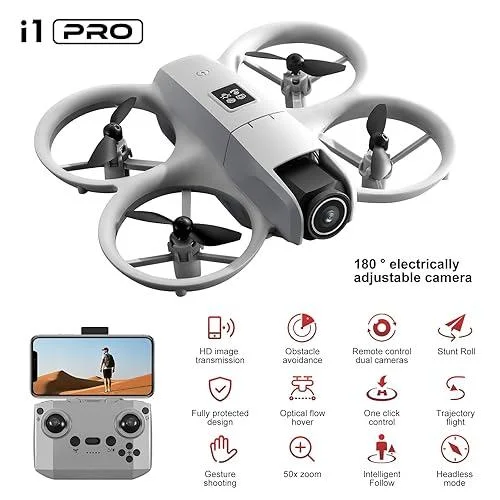 i1 Pro Mini Drone with HD Camera – Portable RC Aircraft for Adults & Teens, 360° Flip