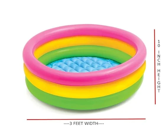 Inflatable Kids Pool Bath Pool Tub with pumper free  - 34x 10 Inches