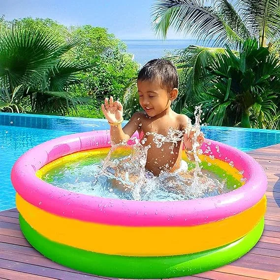 Inflatable Kids Pool Bath Pool Tub with pumper free  - 34x 10 Inches