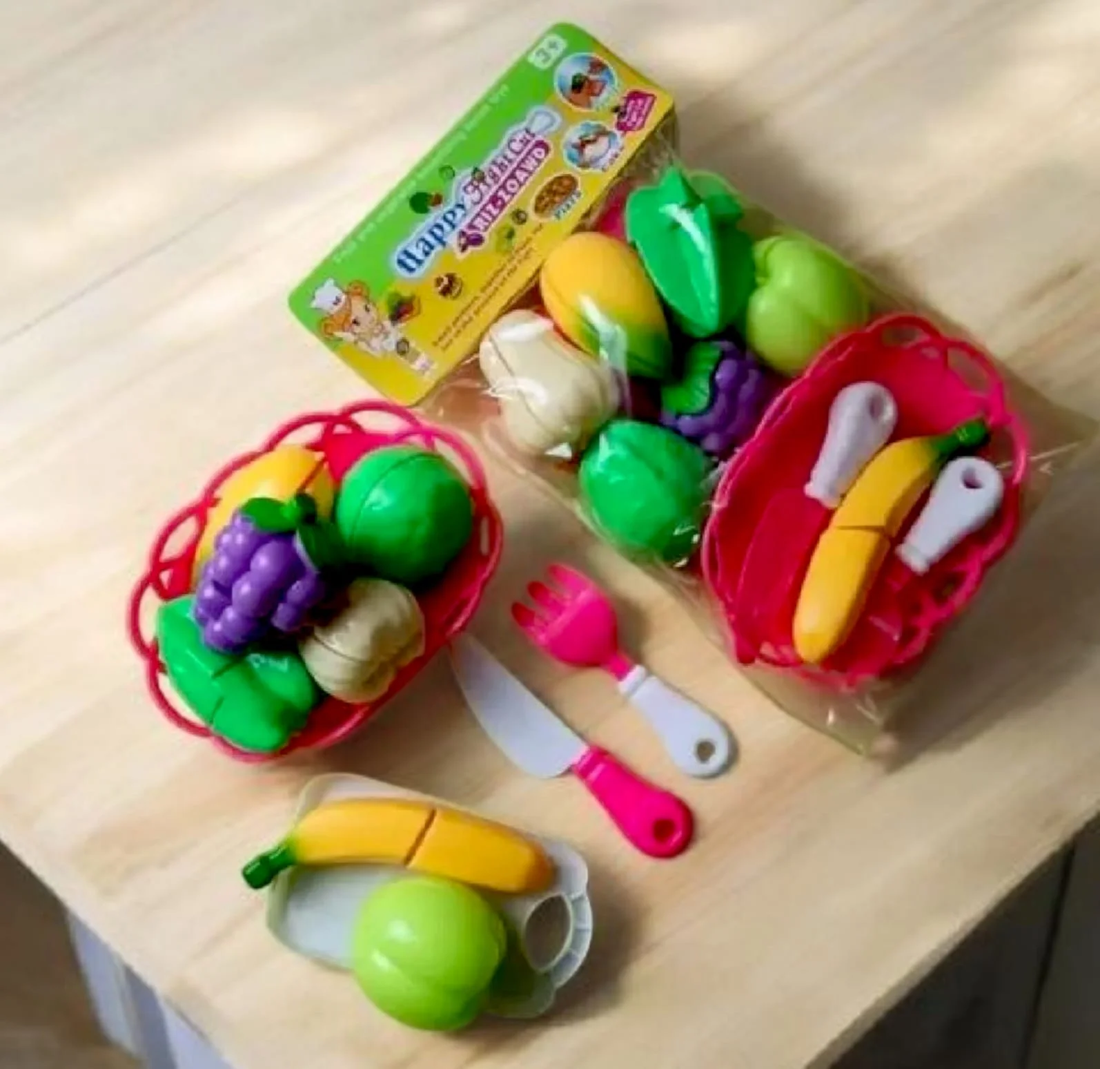 Kids Play Food Cutting Set – Fruit & Kitchen Toy