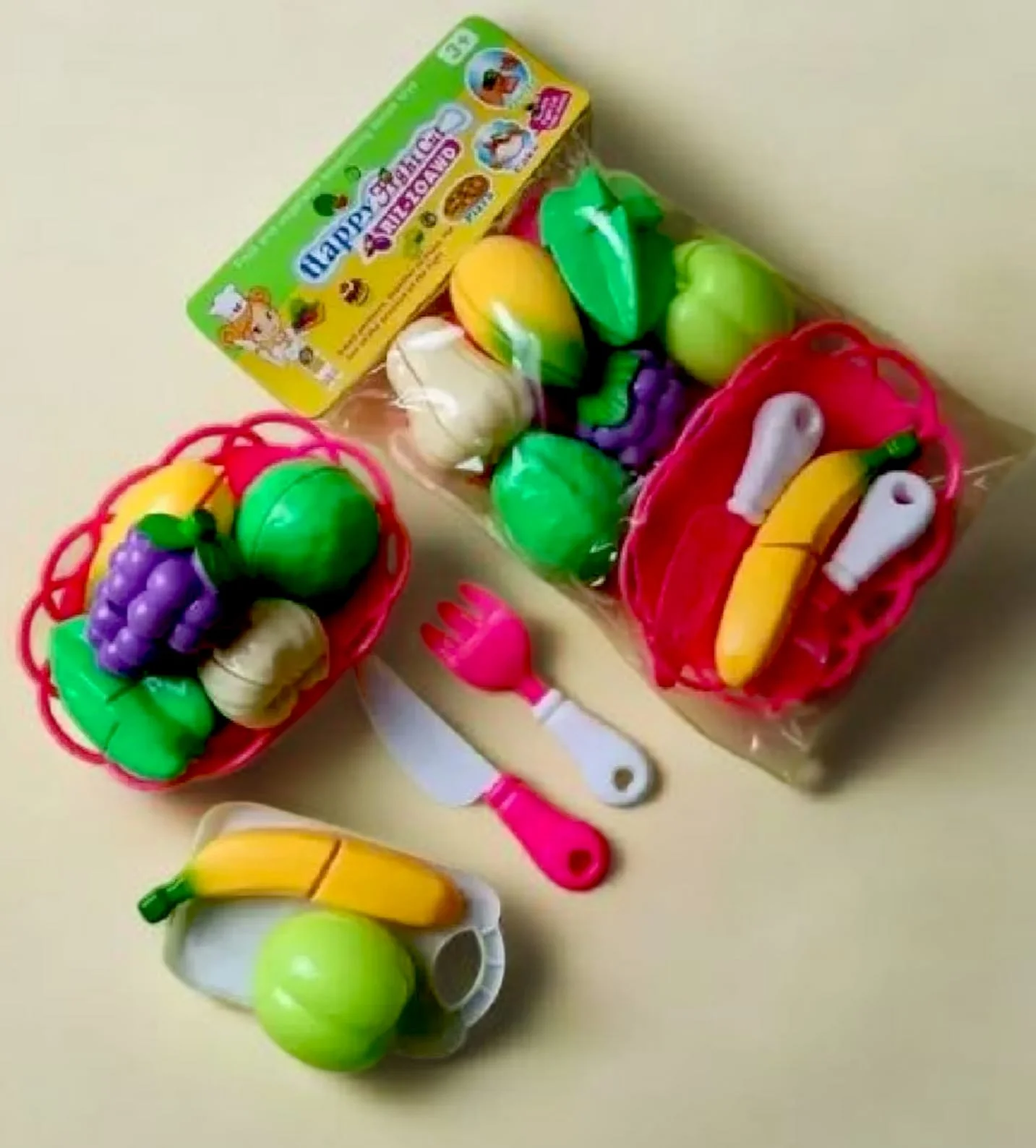 Kids Play Food Cutting Set – Fruit & Kitchen Toy